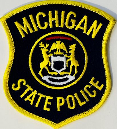 MICHIGAN STATE POLICE SHOULDER PATCH - SEW ON.